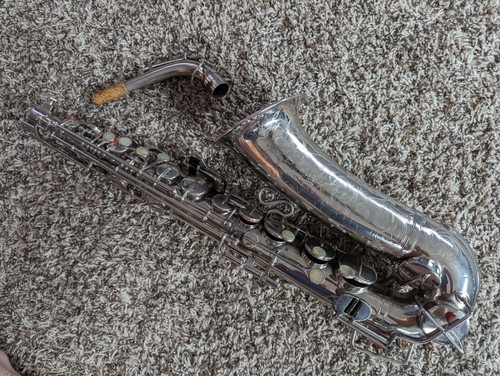 Selmer US "Padless" Alto Saxophone Burnished Silver Plate w/Pads **UPDATED** - Picture 2 of 22