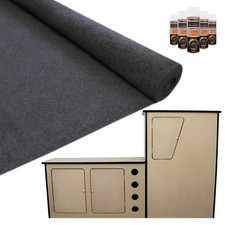 Image of 11sqm Anthracite Van Lining & Glue With Camper Kitchen