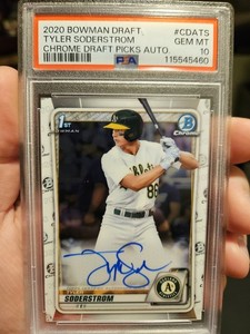 PSA 10 2020 1st Bowman Chrome Tyler Soderstrom ROOKIE AUTO🔥Athletics🔥RC GEM🔥