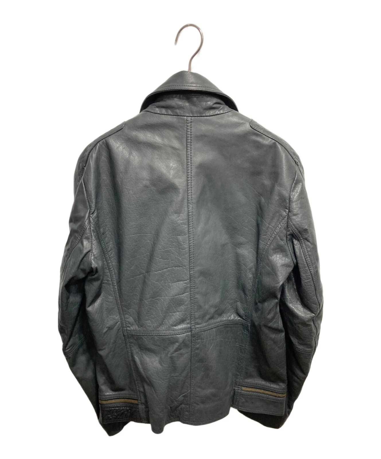 HUGO BOSS Leather Riders Jacket Men's Size 46 Black image 2
