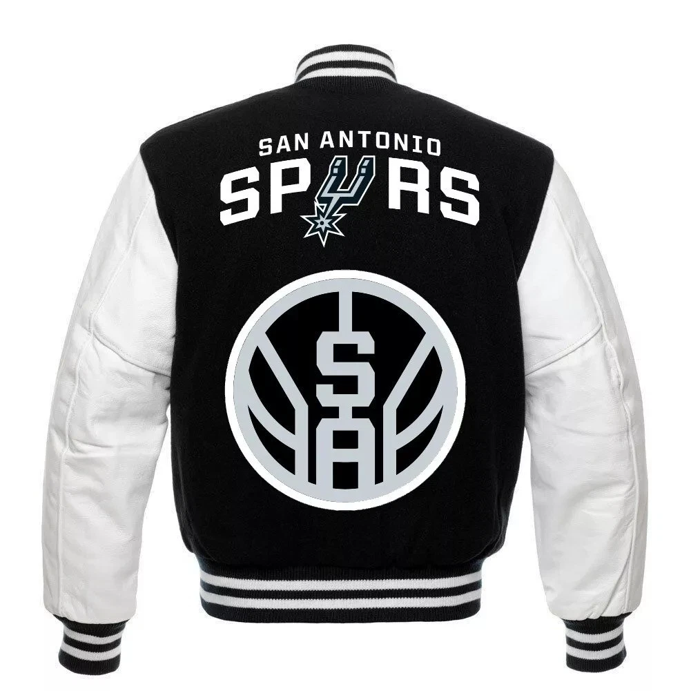 San Antonio Spurs Baseball Jacket, Basketball Team Fan Gift