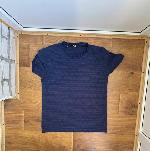 Moschino, Moschino Monogram T Shirt Overprint Vintage Logo Size XL