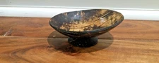 Natural Coconut Trinket Dish Made In Philippines ? footed 4.5''