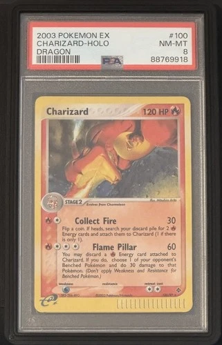 Pokémon TCG Charizard  100/97 EX Dragon Holo PSA 8
