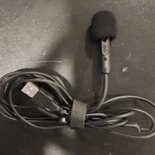 USB Lavalier Lapel Microphone Black with Foam Cover
