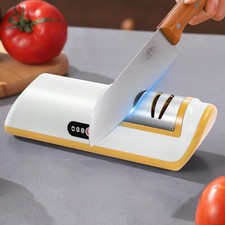 Electric Knife Sharpener USB Rechargeable 2-Speed Automatic Sharpening Tool