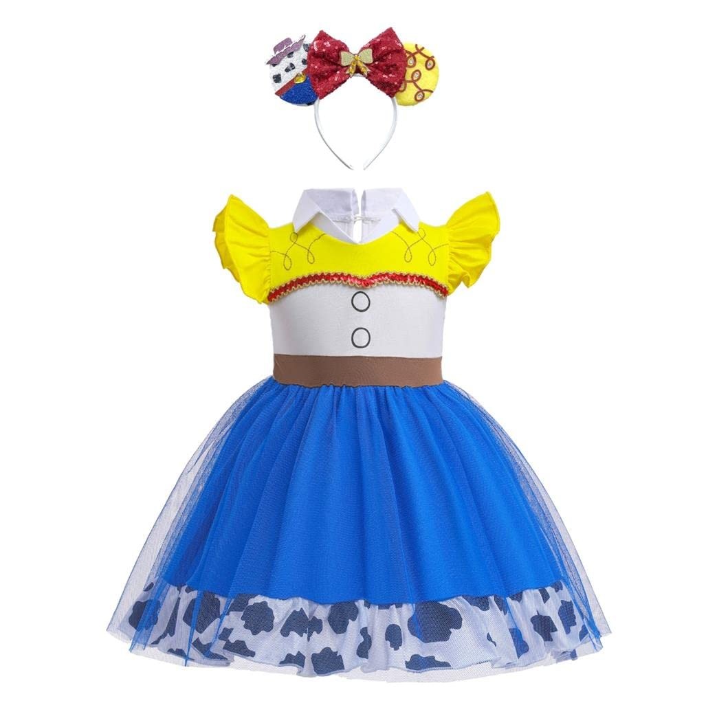 Robe cowgirl enfant costume de cowboy fille avec accessoire bandeau cheveux