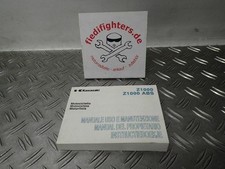 Manuale istruzioni IT, ES, NL libro Kawasaki Z1000 / ABS ZR1000FE/GE dall'anno 14