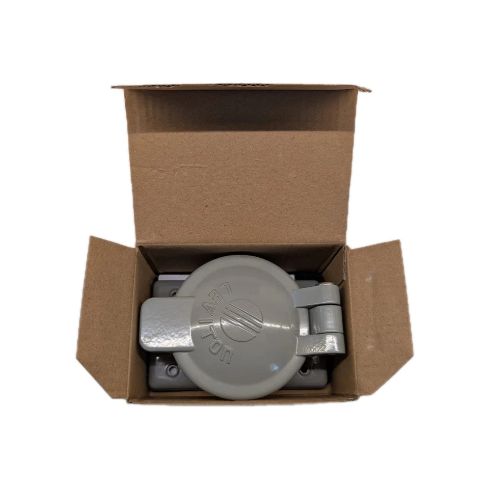 Leviton Funda Receptáculo Metal Resistente a la Intemperie 50A 160-7770 Gris (Caja de 10) Foto 4 de 4