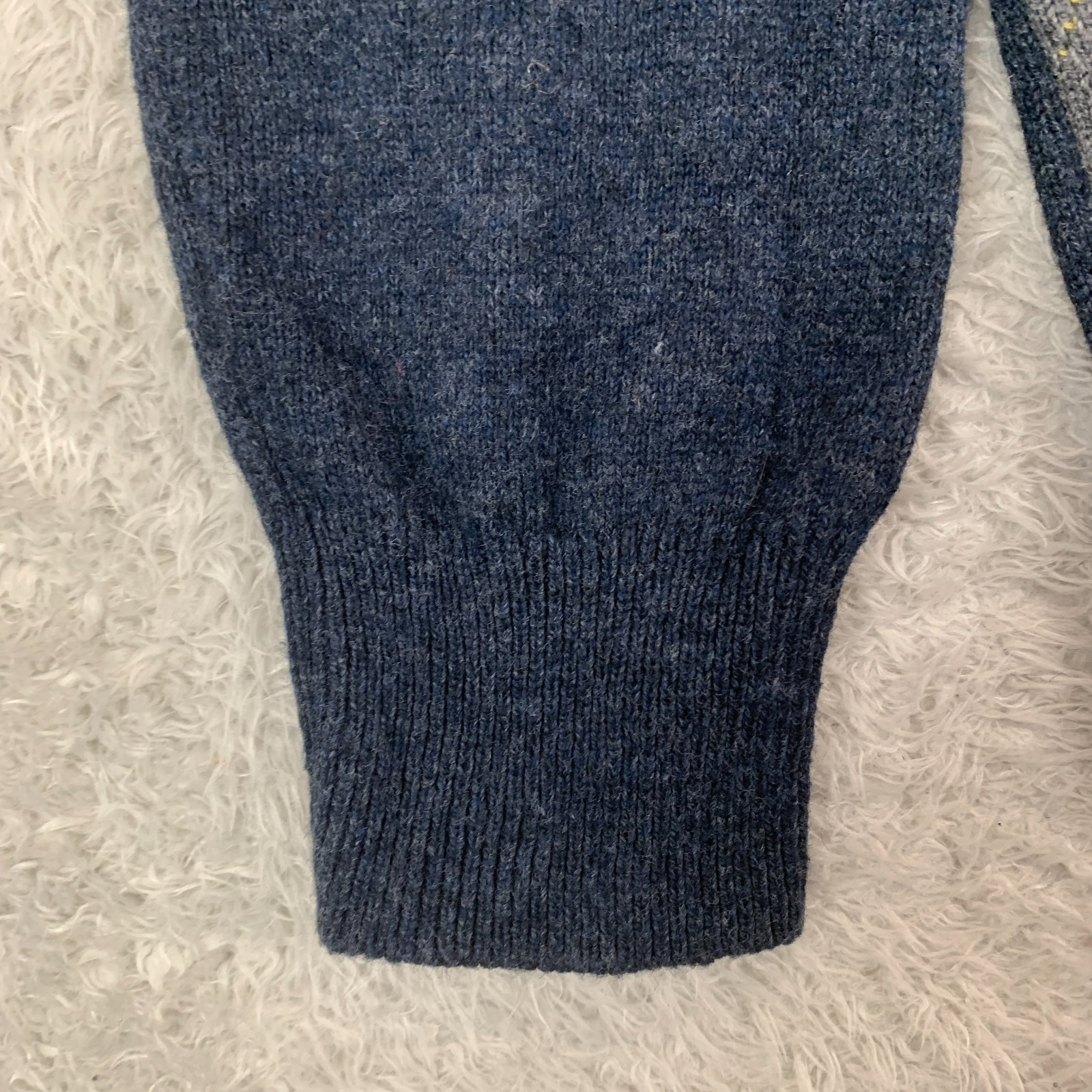 GAP Blue Argyle Patterned Full Zip Knitted Cardig… - image 5