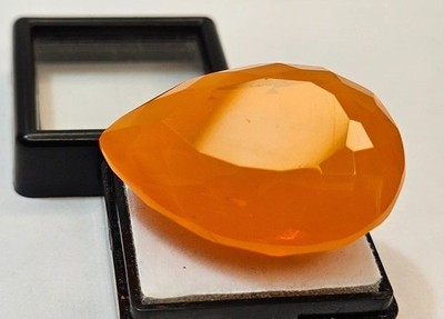 68-70 Ct Natural Awesome Orange Welo Opal EGL Certified Pear Cut Loose Gemstone
