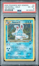 2000 Pokemon 1st Edition Neo Genesis Azumarill Holo #2 PSA 6