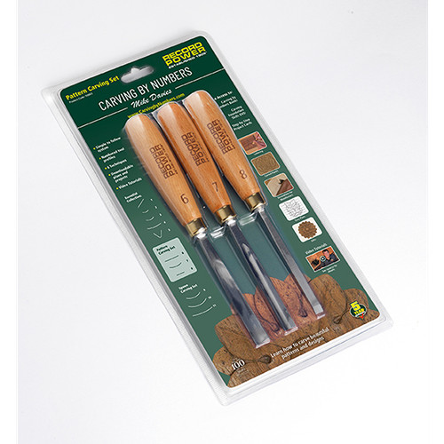 Record Power #50003 3-Piece Pattern Carving Tool Collection