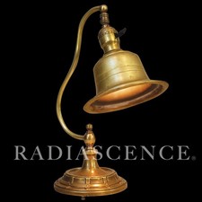 ARTS CRAFTS CRAFTSMAN BRASS BELL SHADE INDUSTRIAL TABLE LAMP 1920s MILLER MARKEL