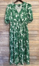 J. Crew Smocked-waist short-sleeve dress in greenhouse floral print Small