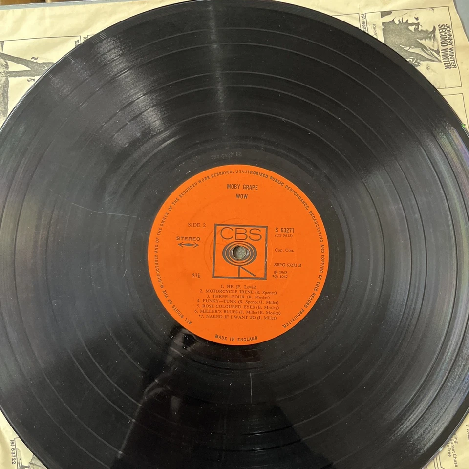 MOBY GRAPE WOW 1968 CBS S 63271 UK 1ST PRESS  VG/VG Orange Label CBS - Image 4 of 4