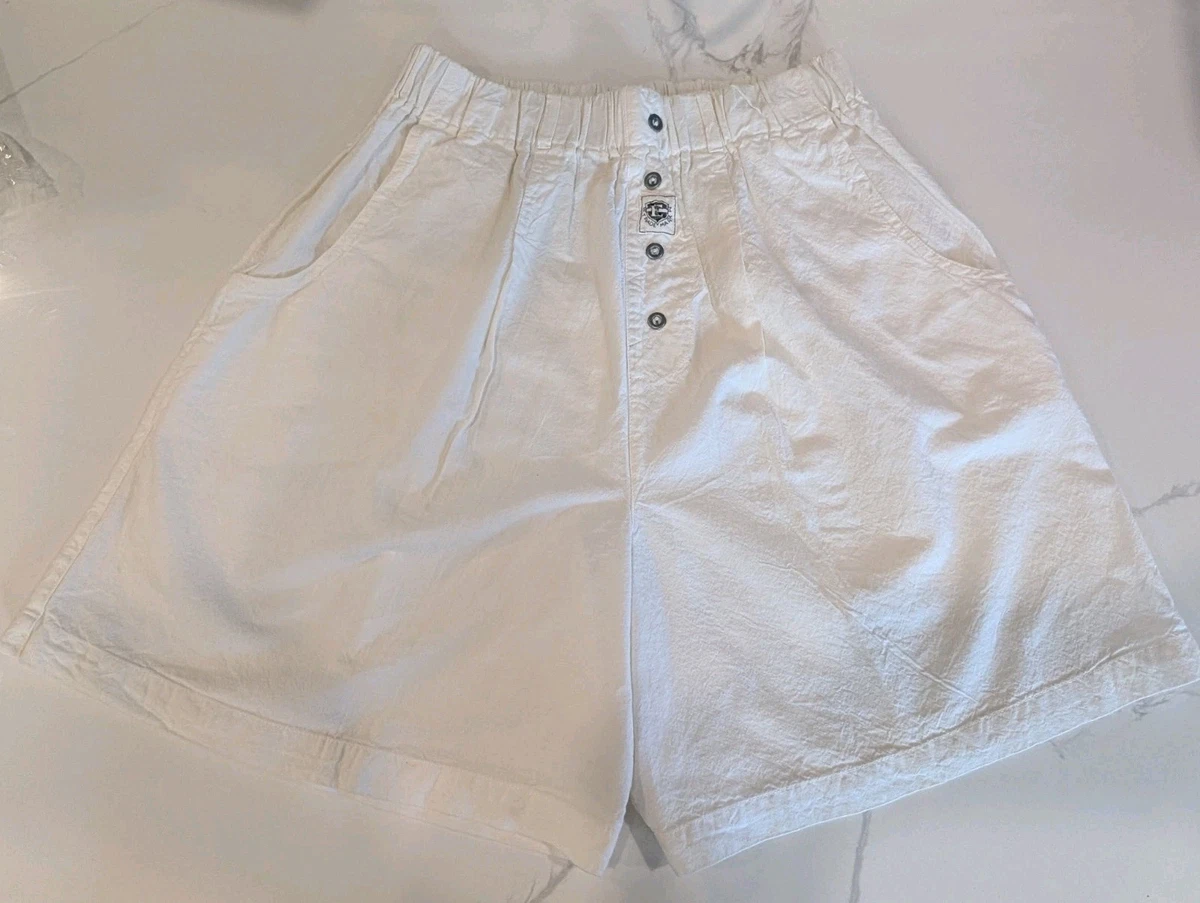 極希少　80s USA製 LINEN WIDE SHORTS 1980s Vintage Shorts for Women for sale - eBay