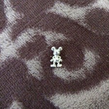 Mickey Mouse Shaped Single Stud Earring Silver Small