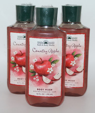 Set of 3 Bath  Body Works COUNTRY APPLE Shower Gel 10 oz Body Wash New 