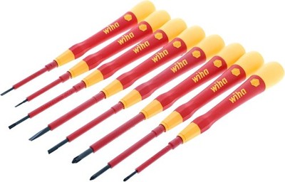 Wiha 32088 Insulated Precision Screwdriver Set, 8-Piece PicoFinish