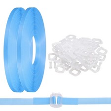 2 Roll Plastic Packaging Banding Strapping with Clear Buckles, Blue