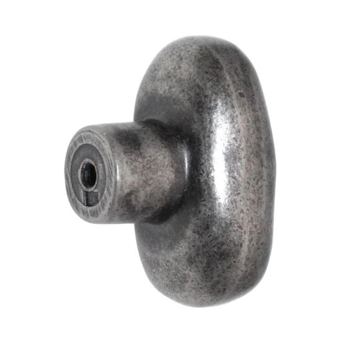 Atlas Homewares 1 11/16" Distressed Oval Cabinet Stone Knob Pewter 332-P - Picture 3 of 3