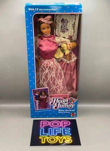 Vintage 1985 Mattel The Heart Family “New Arrival Mom & Baby” #2412 *NRFB*