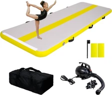FEATH-R-LITE Gymnastics Mat Inflatable Air Tumble Track 10ft Tumbling Mat 4in