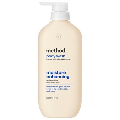 Method Body Wash Tonic, Lily Sandalwood Musk, Moisture Enhancing, 17 fl oz