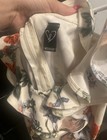 White with Colorful Floral Romper Women Small One-piece dress with shorts  — photo 5