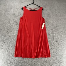 Eliza J Dress Womens 14 Red A-Line Crisscross Back Cocktail Valentines Holiday