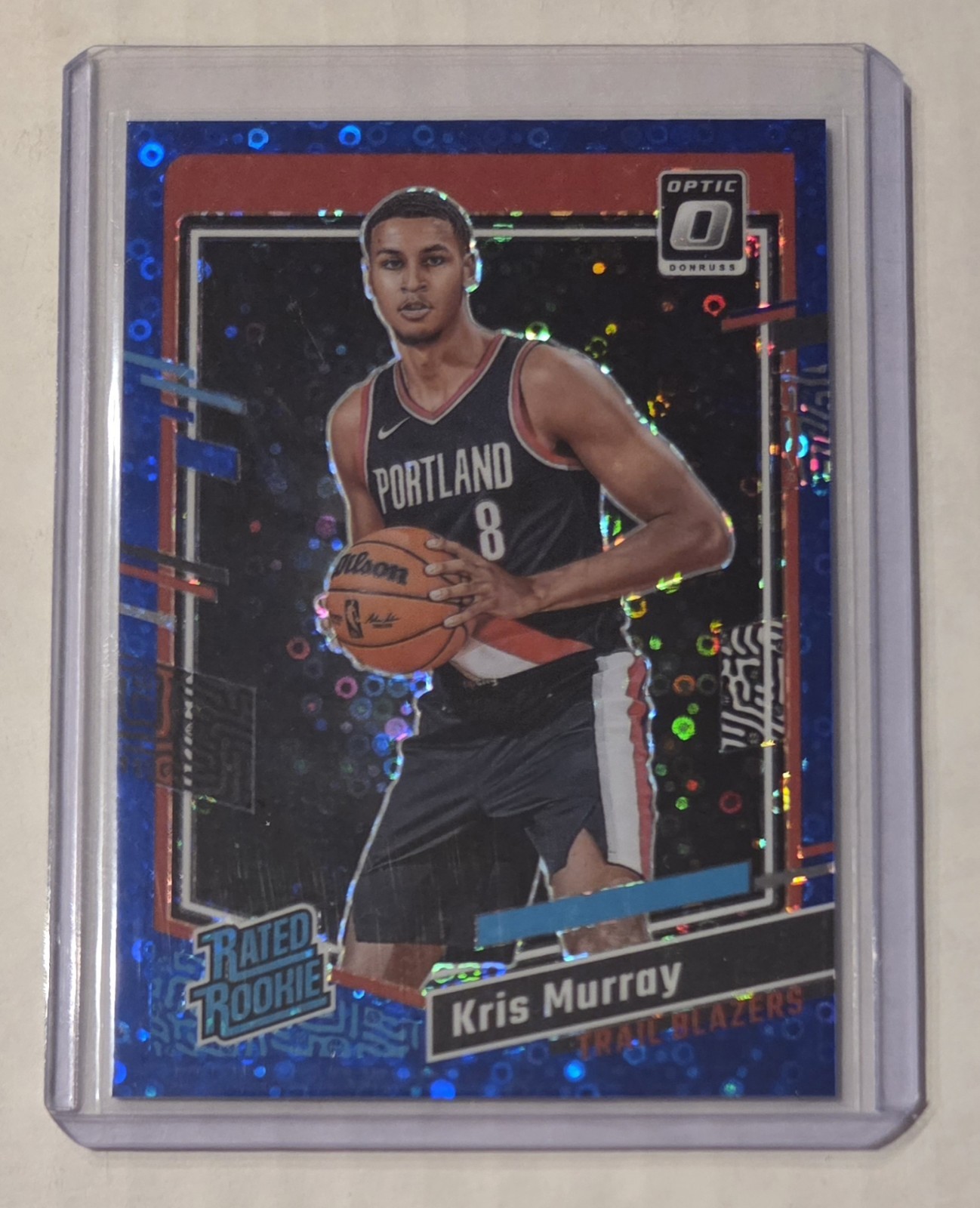 KRIS MURRAY RC SN/49 2023-24 Panini Donruss Optic - Fast Break Blue #213 Blazers