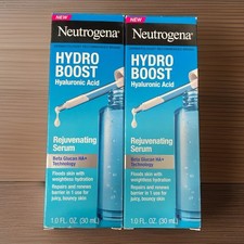 2 Pack Neutrogena Hydro Boost Hyaluronic Acid Rejuvenating Serum 1 oz X2 New