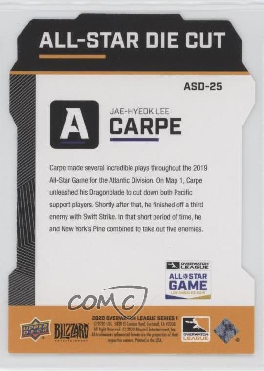 2020 Upper Deck Overwatch League All-Star Die-Cut Carpe #ASD-25