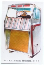 Wurlitzer Jukebox Model 2150 Advertising Postcard