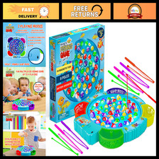Magnetic Fishing Game for Kids - 45 Fish, 8 Poles, Rotating Board  Music - Fun