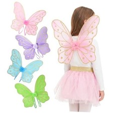 4PCS Girls Fairy Butterfly Wings Costume Dress Up 4pcs Butterfly Wings