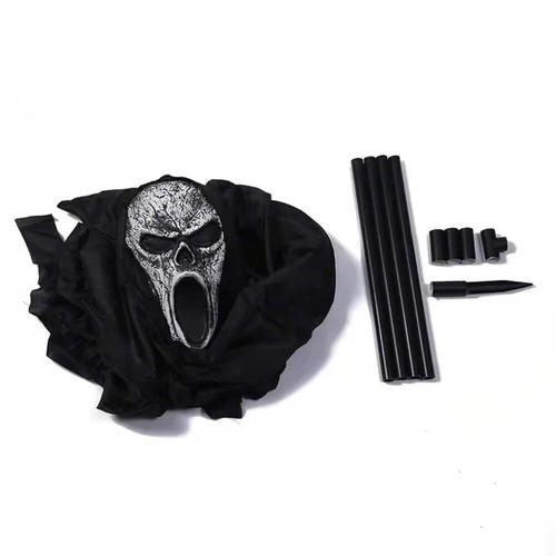 Espantapájaros Cara Fantasma Jardín - Decoración Colgante Halloween Exterior - Imagen 4 de 7