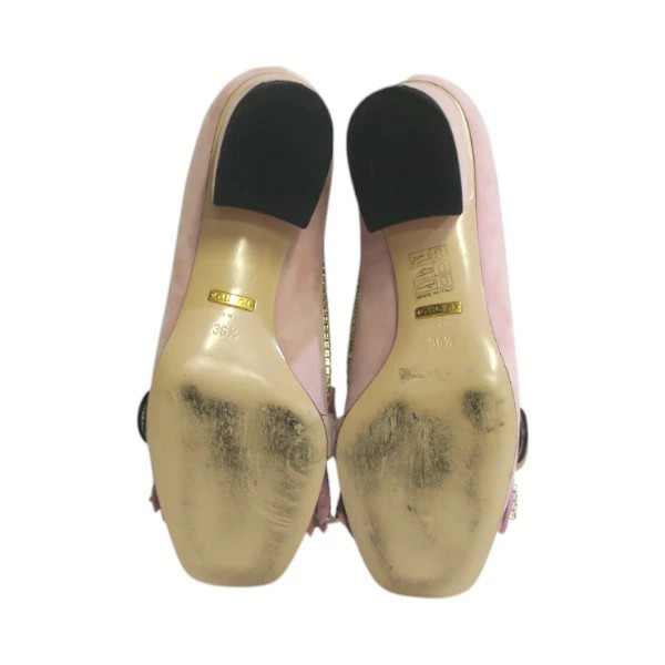 GUCCI 501002 GG Marmont Suede Rhinestone Heel Pumps #36 1/2 Approx. 23.5cm [ Yok thumbnail 4