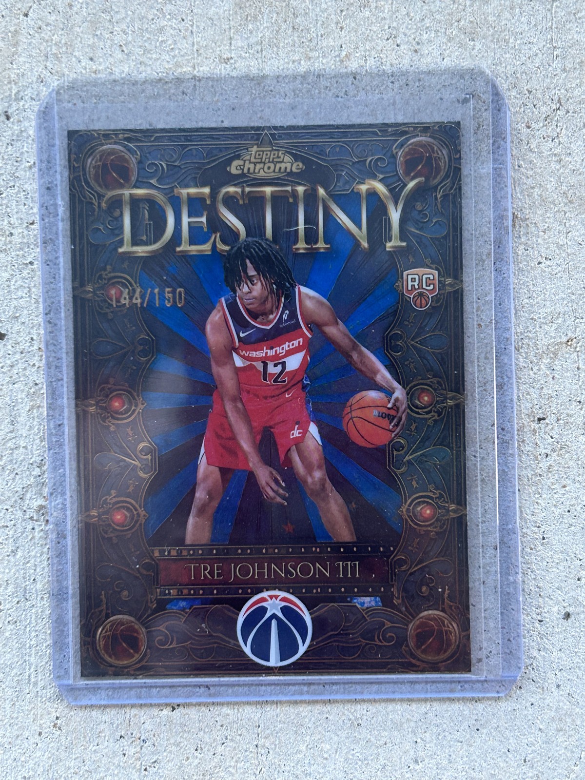 2025-26 Topps Chrome - Destiny Tre Johnson #D-6 Blue Refractor /150 (RC)