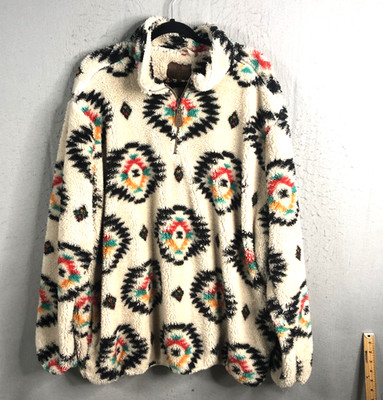 Girlie Girl Fleece Womens 3XL Plus Aztec Indian Western Rodeo Ranch Plush