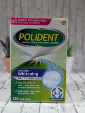 Polident 3 Minute Denture Cleanser Tablets - 120 Count 4in1 Cleaning Power