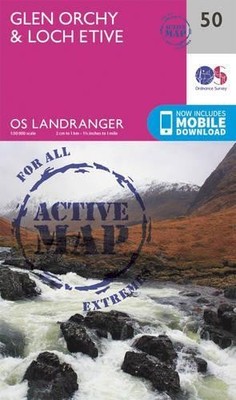 Glen Orchy & Loch Etive (Map) OS Landranger Active Map