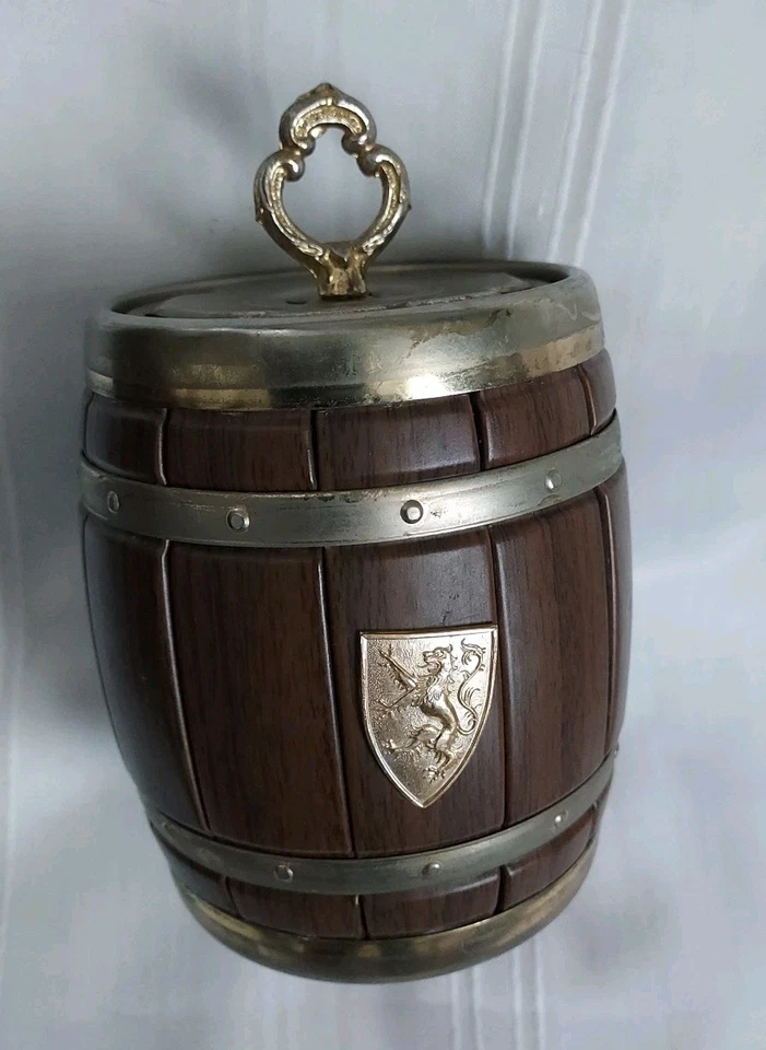 Ancienne Boite A Cigarettes Forme Tonneau  Vintage - Photo 2/4