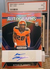 2024 Prizm Draft Picks Kitan Oladapo Rookie Auto Packers 199/199 SP Color Match