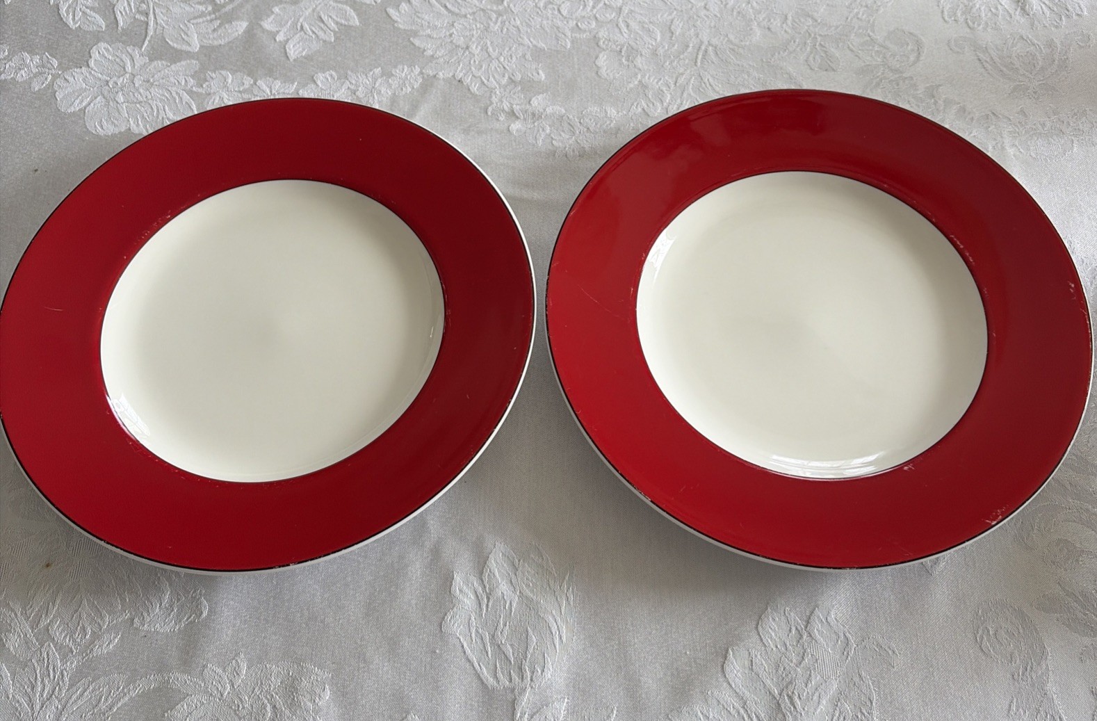 Kate Spade LENOX Rutherford Circle Red Luncheon Plates (2) 9 1/2" Moderate Use thumbnail 11