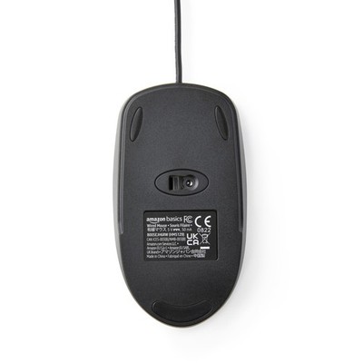 USB Maus Optisch 3-Tasten für Windows & Mac Schwarz, Amazon Basics, Modell-Nr
