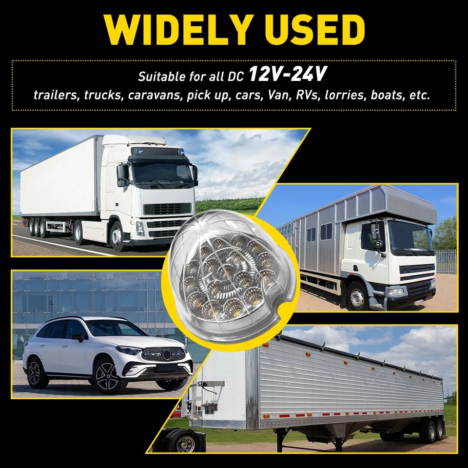 8X Luces LED Sandía Marcador Lateral Liquidación Freno Señal de Giro Camión Remolque D Foto 4 de 4