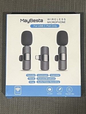 MAYBESTA Professional Wireless Lavalier Lapel Microphone for iPhone, iPad