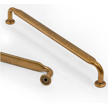 10 Antique Brass Cabinet Pulls 6.3 Inch Hole Centers Handles Hardware Set Pack